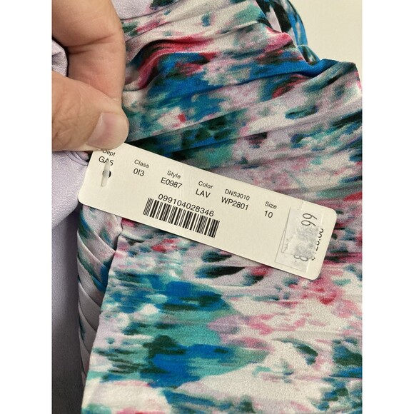 NEW J. Crew Tiered Pleated Mini Skirt 10 Lavender Colorful Watercolor - Picture 6 of 10